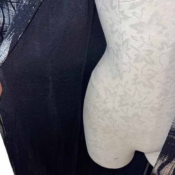 Votique La Womens Jumpsuit and Duster Set Size S Black Metallic Abstract Print - Picture 7 of 14